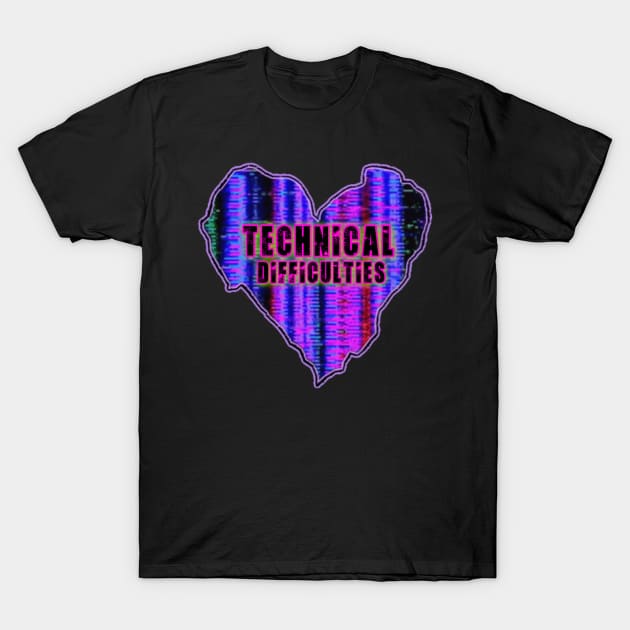 Broken Heart Technicolor T-Shirt by adorkabledustinwood